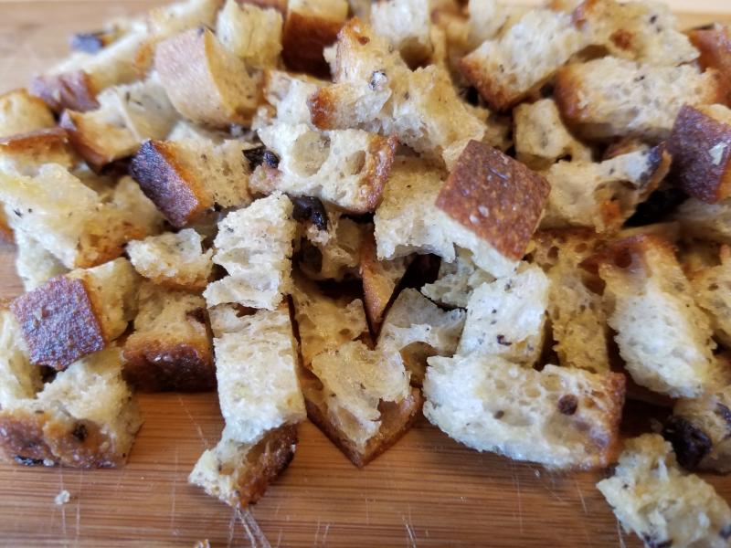 Photo of olive croutons