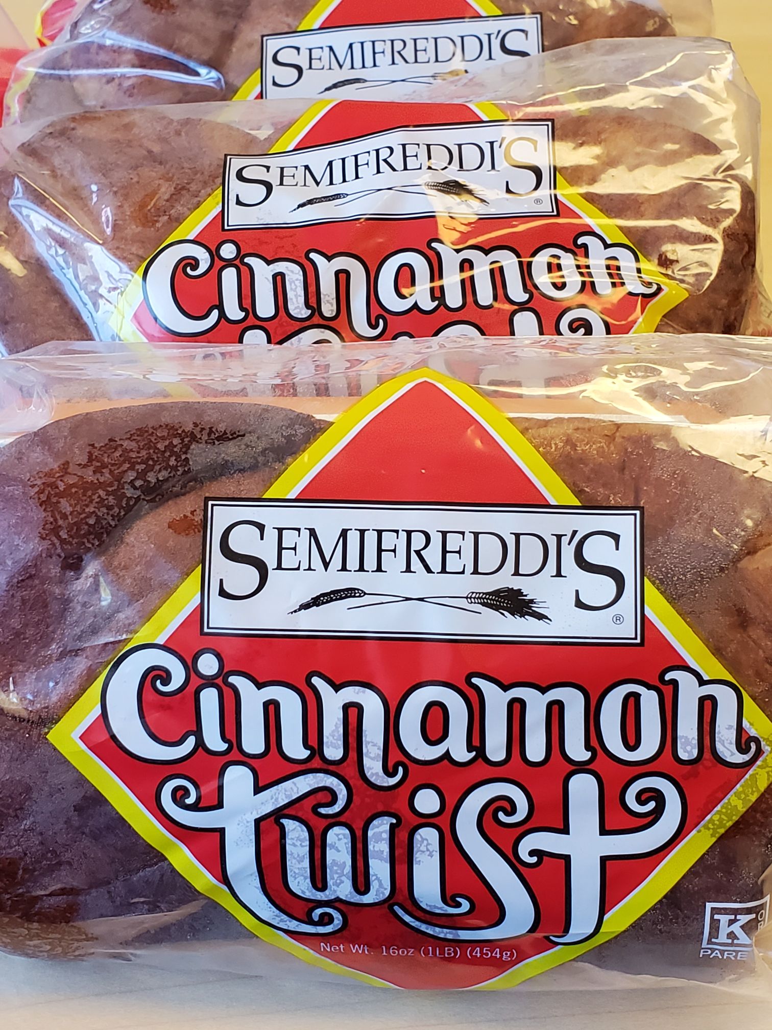 Photo of Semifreddis Cinnamon Twist Bread in packaging
